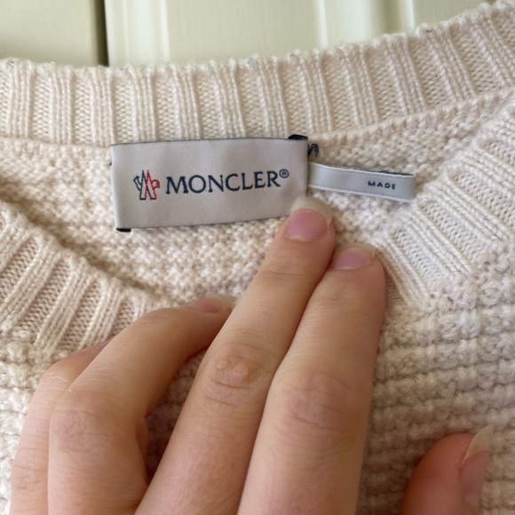 Authenticated Moncler Maglione Tricot Girocollo Virgin Wool Pullover Size L - Picture 3 of 10